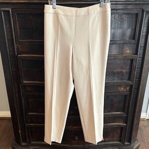 ST.JOHN EMMA Ivory Vanilla Cream lined Pants Size 10